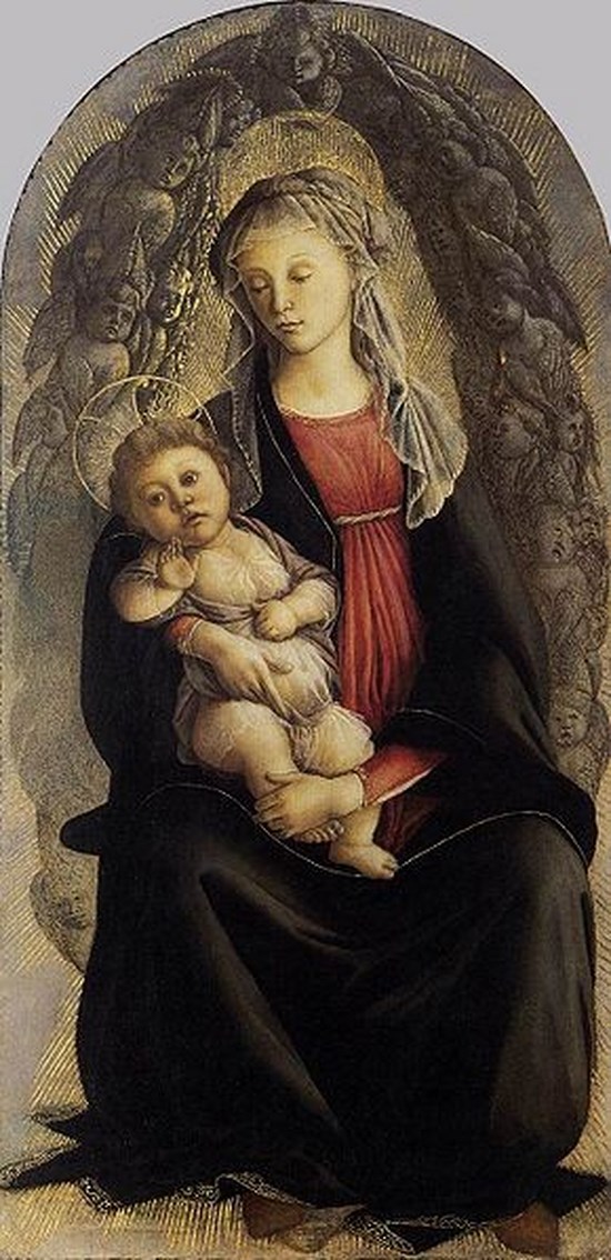 La Vierge et l'Enfant dans une gloire de séraphins - Sandro Botticelli
