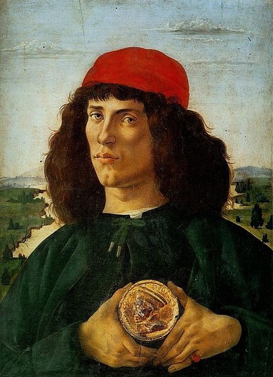 Portrait d'homme avec médaille de Cosme l'ancien - Sandro Botticelli