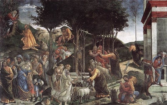 Les Épreuves de Moïse - Sandro Botticelli