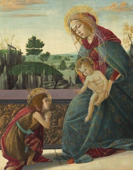 La Vierge et l'Enfant adorés par saint Jean - Sandro Botticelli