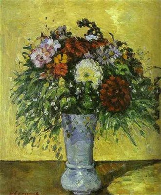 Fleurs dans un vase bleu - Paul Cézanne