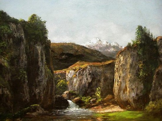 Paysage avec source - Gustave Courbet