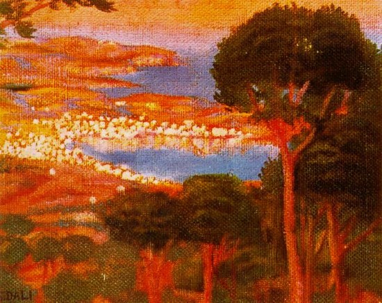 Vue de Cadaqués avec l'ombre du mont Pani - Salvador Dali