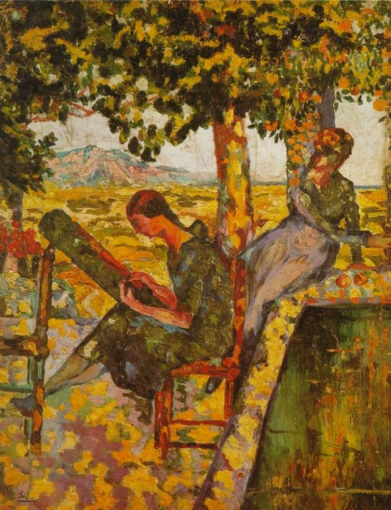 Jeunes filles dans un jardin - Salvador Dali