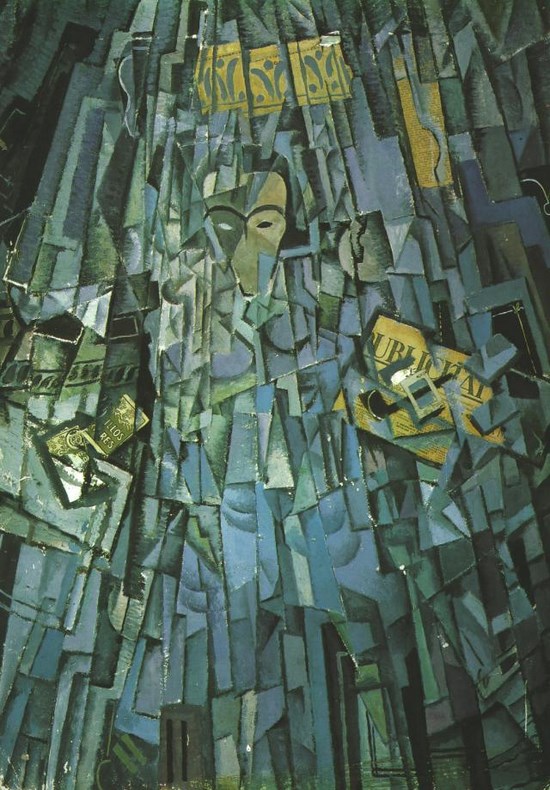 Autoportrait cubiste avec La publicitat - Salvador Dali