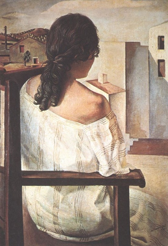 Jeune fille de dos - Salvador Dali