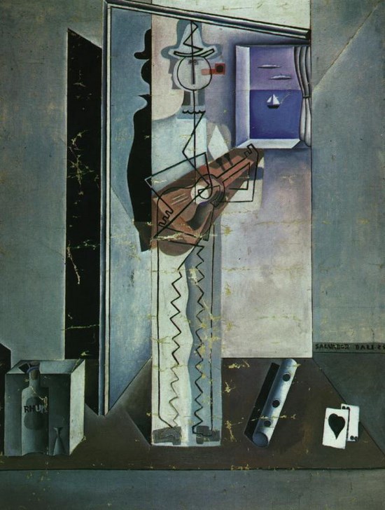 Pierrot jouant de la guitare - Salvador Dali