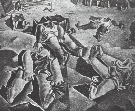 Femme étendue sur la plage - Salvador Dali