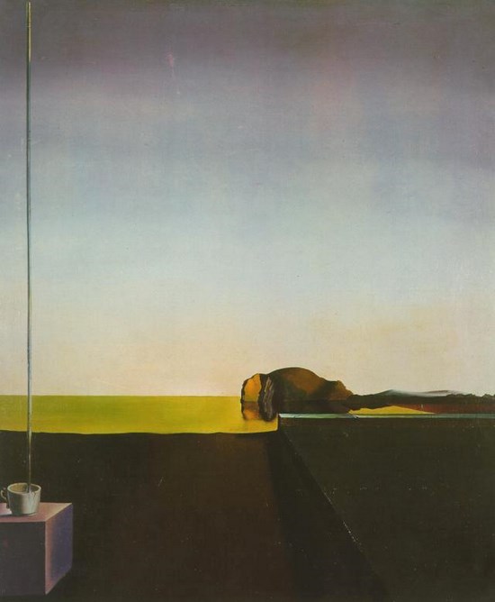 La peinture vraie de 'L'île des morts' d'Arnold Böcklin à l'heure de l'Angélus - Salvador Dali