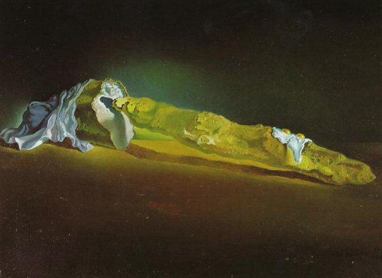 Ordinaire français - Pain avec deux oeufs au plat sans plat - Salvador Dali