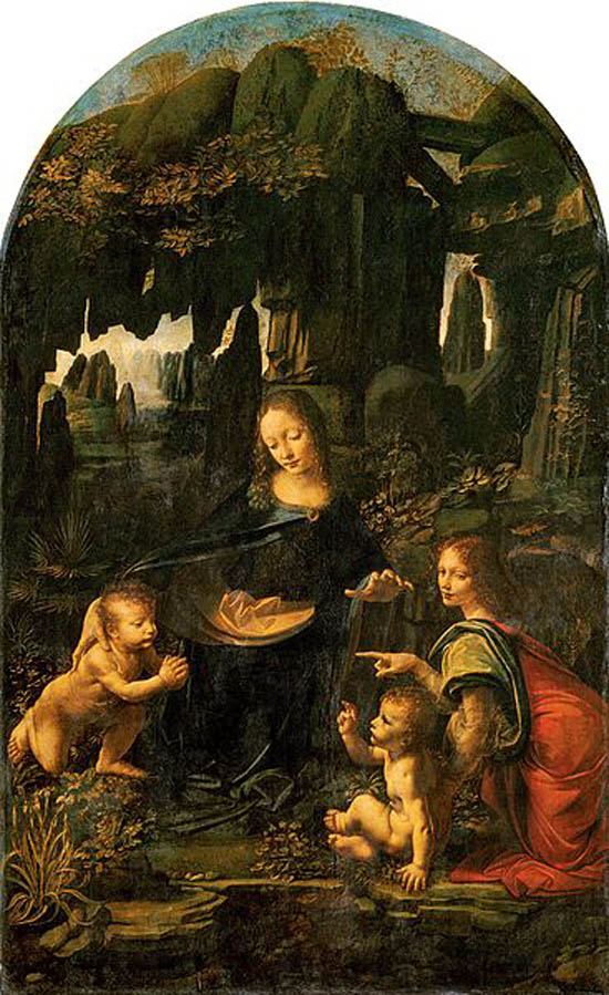 La vierge aux rochers - Léonard de Vinci