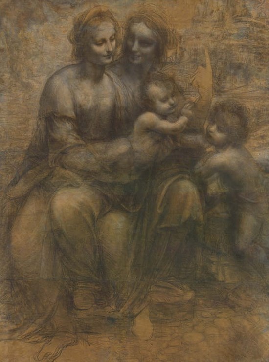 La vierge à l'enfant avec Sainte Anne - Léonard de Vinci