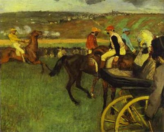 Aux courses, jockeys amateurs - Edgar Degas