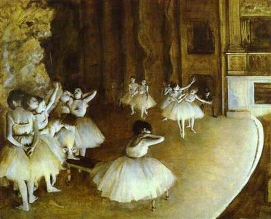 Répétition du ballet sur scène - Edgar Degas