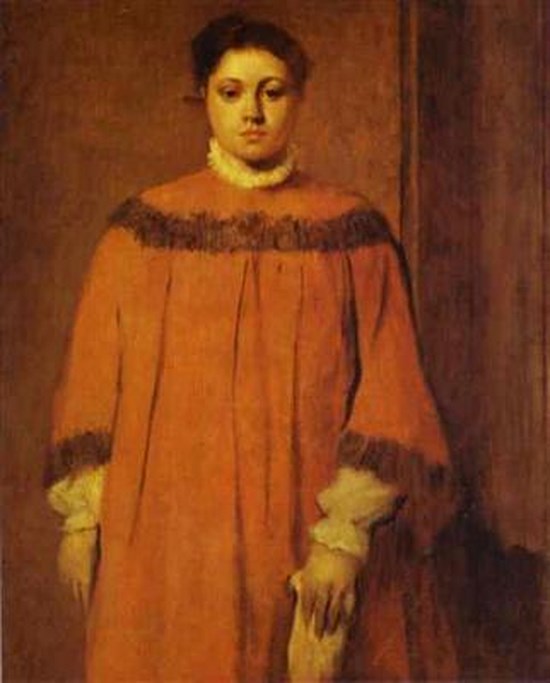Fille en rouge - Edgar Degas