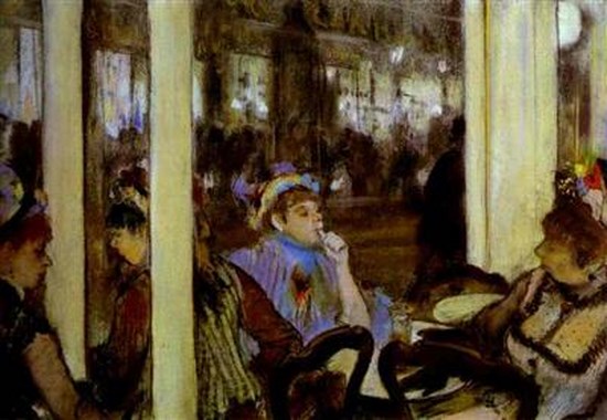 Femme sur une terrasse de café - Edgar Degas