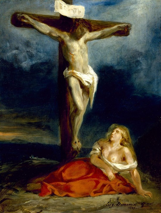Marie-Madeleine au pied de la Croix - Eugène Delacroix