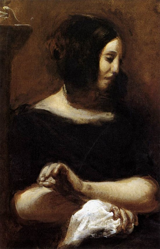 Portrait de George Sand - Eugène Delacroix