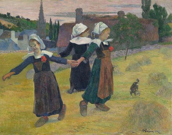 Danse bretonne des filles à Pont Aven - Paul Gauguin
