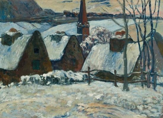 Village breton sous la neige - Paul Gauguin