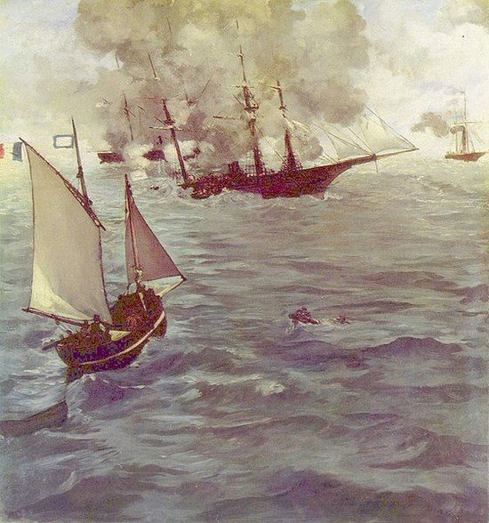 Le combet du Kearsarge et de l'Alabama - Edouard Manet