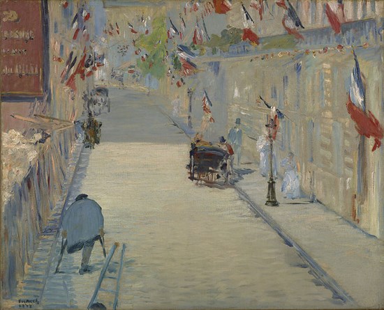 La rue Mosnier aux drapeaux - Edouard Manet