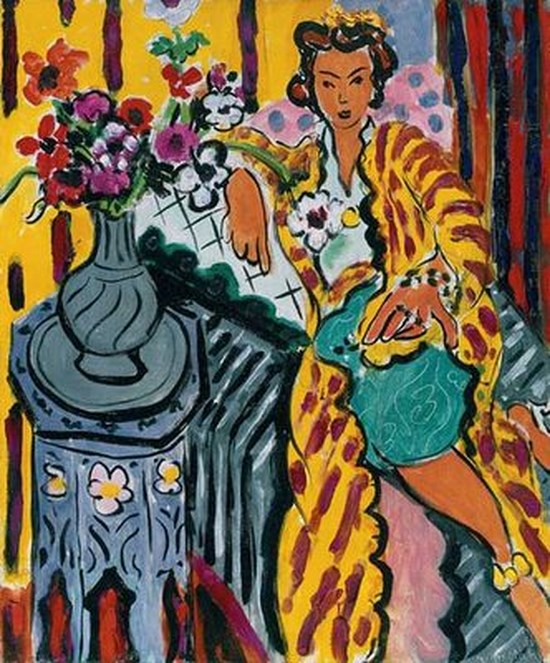 Odalisque jaune avec anémones - Henri Matisse