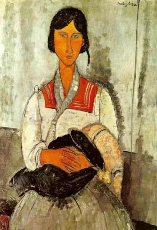 Gitane avec un bébé - Amedeo Modigliani