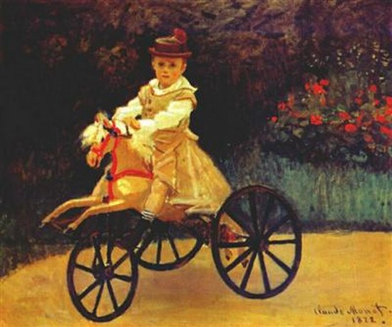 Jean Monet sur un cheval mécanique - Claude Monet