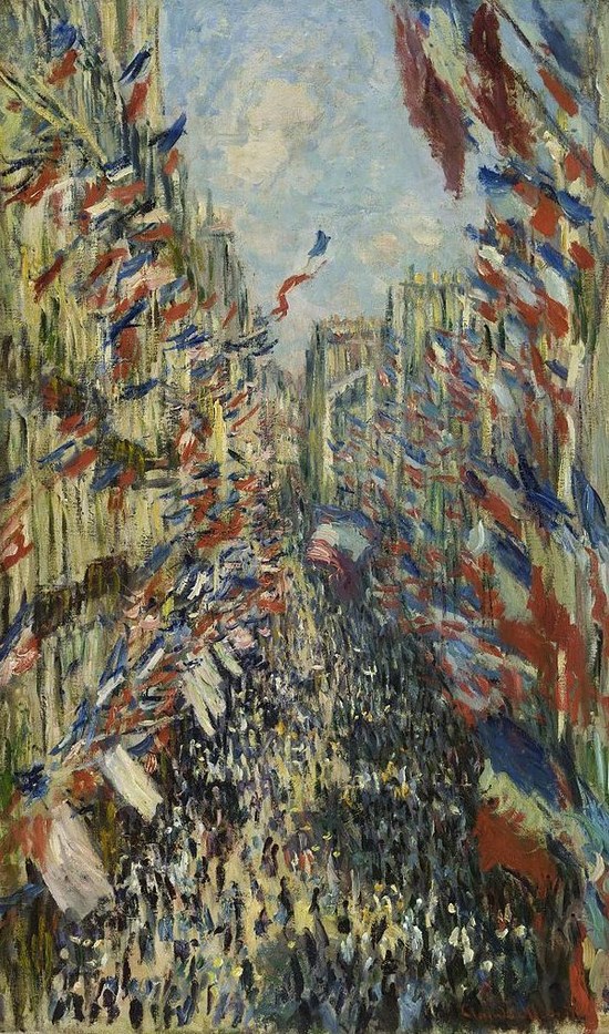 Rue Montorgueil en fête - Claude Monet