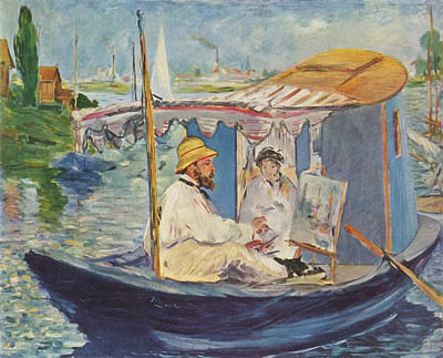 Monet peignant dans son atelier - Edouard Manet