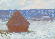 Meules, effet de neige, temps couvert - Claude Monet