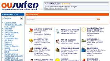 OùSurfer, Le guide des meilleurs sites web