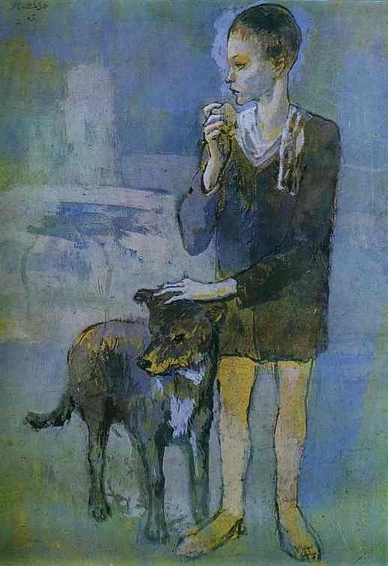 Garçon avec un chien - Pablo Picasso