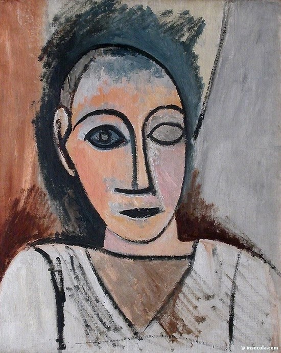 Buste d'homme (Etude pour les demoiselles d'Avignon) - Pablo Picasso
