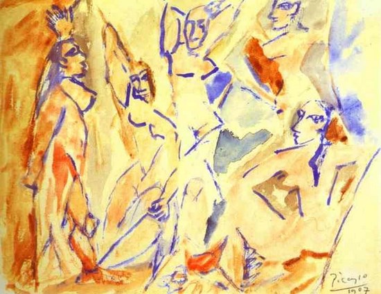 Etude pour les demoiselles d'Avignon - Pablo Picasso