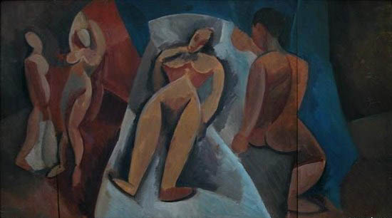 Nu couché avec personnages - Pablo Picasso