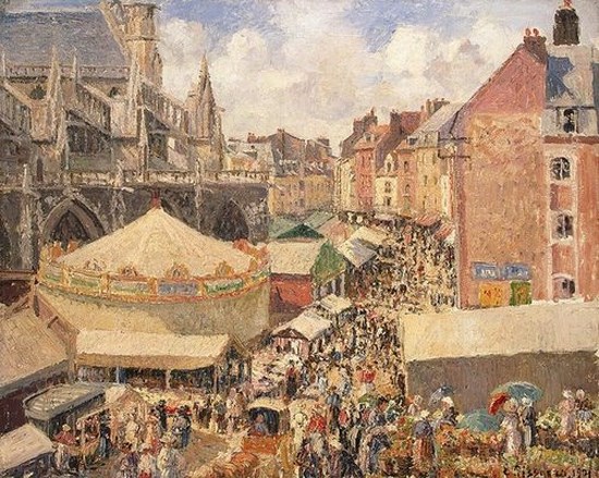 La foire à Dieppe - Camille Pissarro