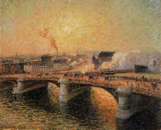 Le pont Boieldieu - Camille Pissarro