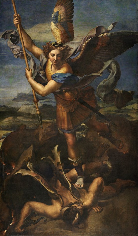 Saint Michel terrassant le dragon - Raffaello