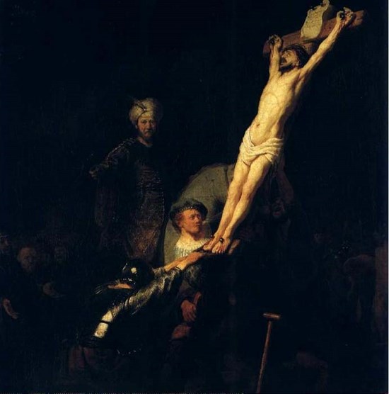 L'érection de la croix - Rembrandt