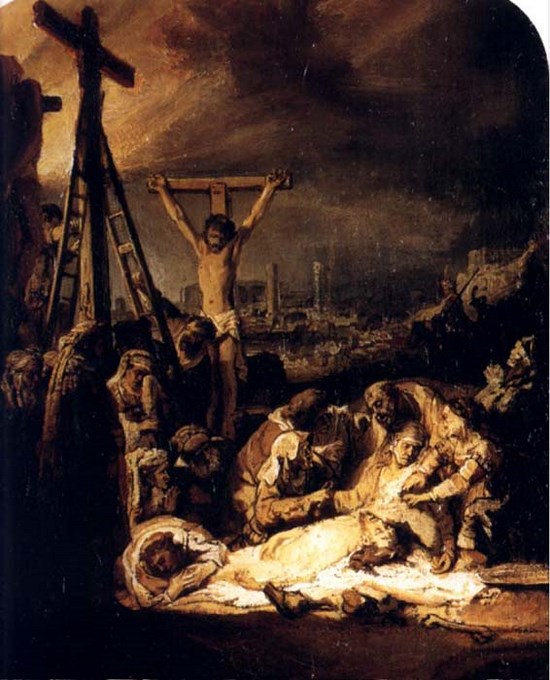 La déploration du christ - Rembrandt
