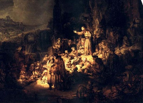 Prédication de Jean Baptiste - Rembrandt