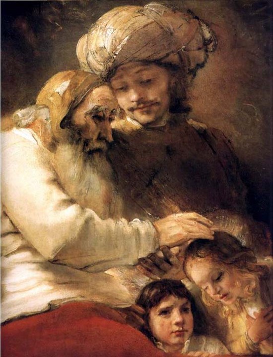 Jacob bénissant le fils de Joseph - Rembrandt