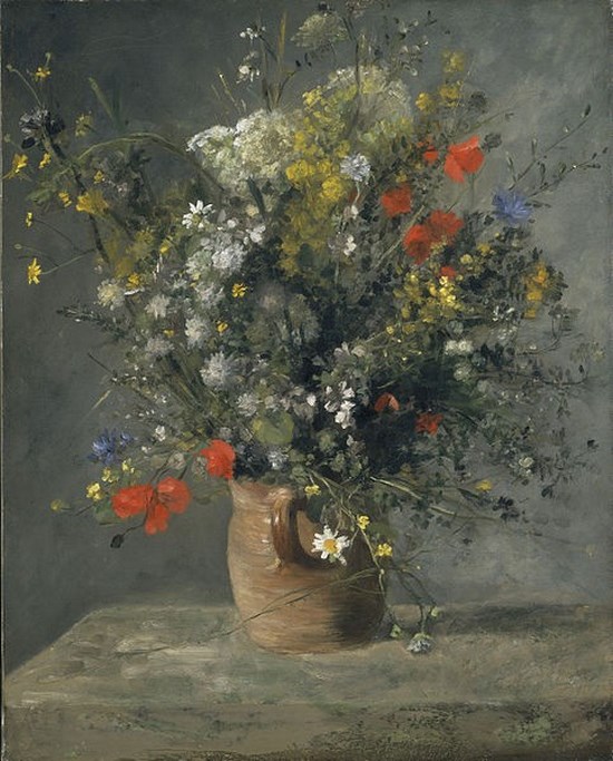 Fleurs dans un vase - Auguste Renoir