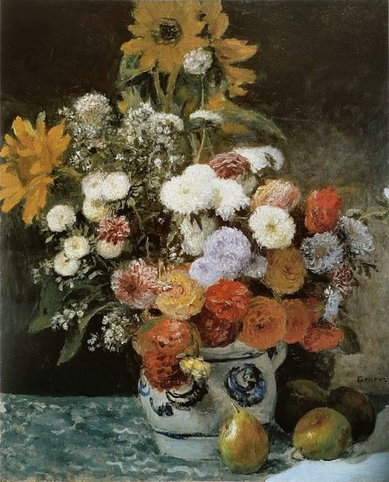 Fleurs dans un pot en faïence - Auguste Renoir