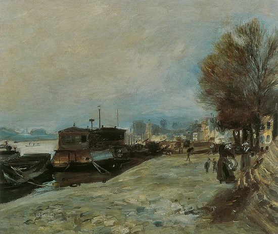 Bateau-lavoir sur la Seine, près de Paris - Auguste Renoir