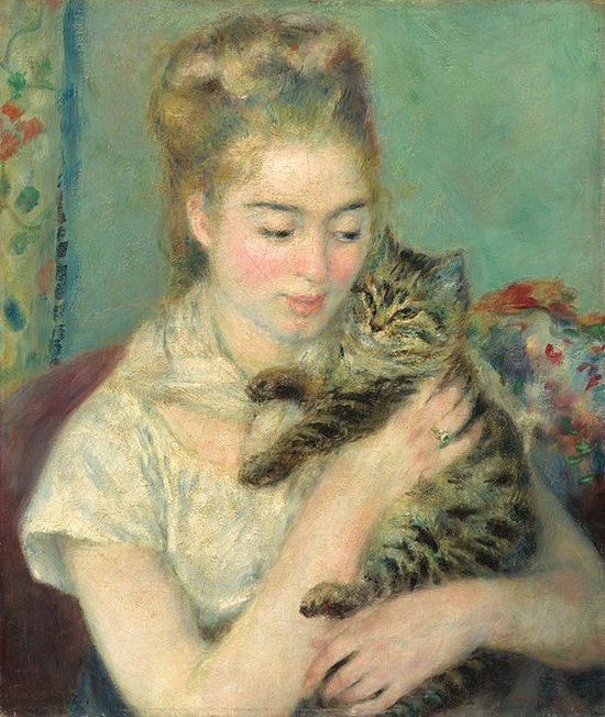 Femme au chat - Auguste Renoir