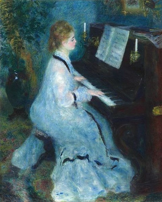 Femme au piano - Auguste Renoir