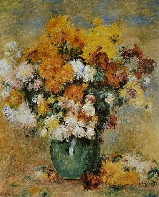 Bouquet de chrysanthèmes - Auguste Renoir